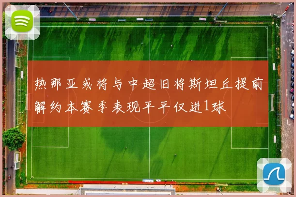 热那亚或将与中超旧将斯坦丘提前解约本赛季表现平平仅进1球